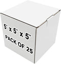 25 Pack 5x5x5 Inch Corrugated Cardboard Boxes - BM555 Small Shipping Boxes for Mailing, Ecommerce, Gift Wrapping, Storage | Ideal for 11oz to 15oz Mugs, Lightweight & Durable Mailer Boxes