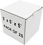 25 Pack 5x5x5 Inch Corrugated Cardboard Boxes - BM555 Small Shipping Boxes for Mailing, Ecommerce, Gift Wrapping, Storage | Ideal for 11oz to 15oz Mugs, Lightweight & Durable Mailer Boxes