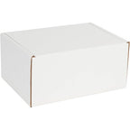 Box USA 12" Deluxe Shipping Boxes 12 1/8"L x 9 1/4"W x 6"H, 50-Pack - White Box Mailers for Packaging, Storage, Gifts or Bulk Business Orders