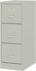 UrbanPro 3 Drawers 40.19" Vertical Light Gray Metal Filing Cabinet Lockable Pre-Assembled Stationary Letter Size for Home, Office
