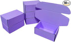 50 Pcs 4.3 x 3.1 x 2 inches Mini Size Corrugated Cardboard Gift Boxes Recyclable Shipping Boxes for Packing Jewelry Ornament Gift Craft Packaging Supplier (Lavender, 4.3 x 3.1 x 2")