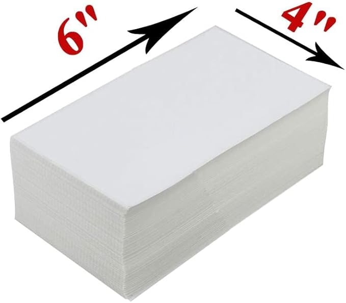 SJPACK 4 x 6 Thermal Shipping Labels, 12000 Fanfold Labels for FedEx Shipping Label, Competible with Direct Thermal Label Printer (12 Stack- 12000 Paper)