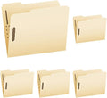 Pendaflex Fastener Folders, 2 Fasteners, Letter Size, Manila, 1/3 Cut Tabs, in Left, Right, Center Positions, 50 Per Box (FM213) (Pack of 5)