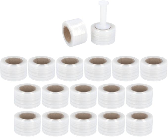 PSBM 684 Rolls 3 Inch x 1000 Feet Mini Stretch Film/Wrap with Plastic Handle, Industrial Strength Clear Shrink Plastic Wrap for Moving, Packing, Shipping, Bundling & Storage