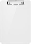 Hongri Plastic Clipboard, White 8.5x11" Clipboard, A4 Letter Size Clipboards for Nurses, Students, Office and Women, Clipboard with Pen Holder and Low Profile Clip, Size 12.5 x 9 Inch(White)