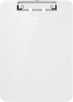 Hongri Plastic Clipboard, White 8.5x11" Clipboard, A4 Letter Size Clipboards for Nurses, Students, Office and Women, Clipboard with Pen Holder and Low Profile Clip, Size 12.5 x 9 Inch(White)