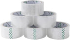 Strong Packaging Tape for Shipping, Moving and Storage, Water Base, Crystal Clear, Low Odor, 1.88-Inch x56Yards, 6-Roll
