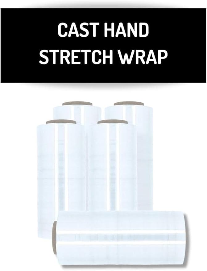 PSBM 256 Rolls 12 Inch x 2000 Feet 60 Gauge Stretch Film/Wrap, Heavy Duty Industrial Strength Clear Shrink Plastic Wrap for Moving, Packing, Shipping, Pallet Wrapping & Storage