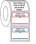 Custom Printed Shipping Labels with Your Logo, Image or Text Imprinted 1-Color Business Mailing Stickers, 4” x 3” Rolls (2000)