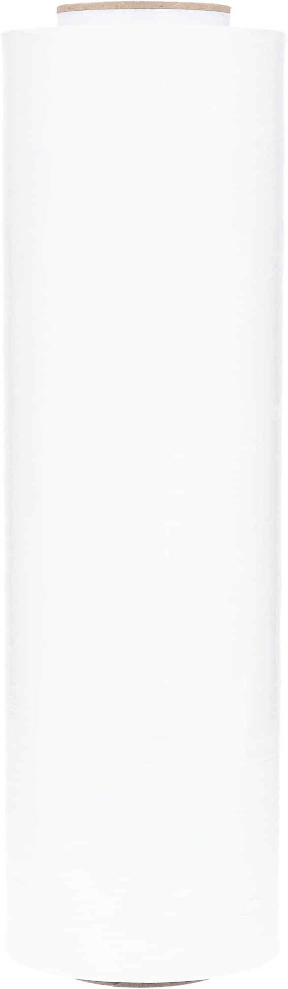 PSBM White Stretch Wrap, 1 Pack, 15 Inch x 1500 Feet, 80 Gauge, Plastic Cling Dark Color Hand Stretch Film Rolls for Packaging Moving Packing Pallets