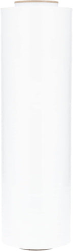 PSBM White Stretch Wrap, 1 Pack, 15 Inch x 1500 Feet, 80 Gauge, Plastic Cling Dark Color Hand Stretch Film Rolls for Packaging Moving Packing Pallets