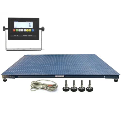 SellEton SL-6x6-30K Heavy-Duty, Industrial Floor Scale, Metal Indicator with Platform Scale (72" x 72", 30,000 lbs x 5 lb)