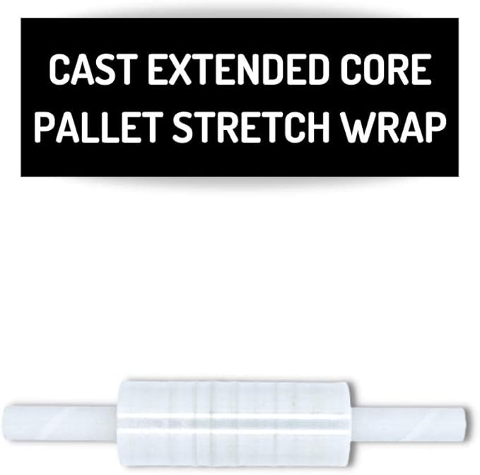 PSBM Stretch Wrap with Handles, 4 Pack, 15 Inch x 1000 Feet, 90 Gauge, Clear Plastic Cling with Extended Core Handles Built in
