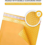 Kraft Bubble Mailers 7.25x12 inch #1 | Self Seal Padded Envelopes | Cushioned Bubble Mailer | Usable Size 7.25x11 | Lightweight mailing Shipping Bags | 200 Pack Bulk | Made in USA