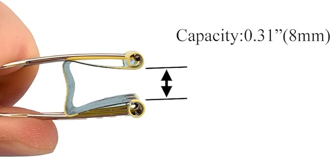 HAHIYO Binder Clips Paper Clamps Spring Steel Sturdy 0.98 inches Width 0.31 Inch Capacity No Sharp Edges Heavy Duty Tight Grip Reusable Color Metal Bright Finish for Home Office School 28 Pack