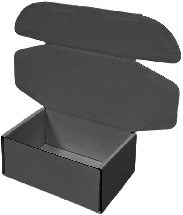 50 Pcs 4.3 x 3.1 x 2 inches Mini Size Corrugated Cardboard Gift Boxes Recyclable Shipping Boxes for Packing Jewelry Ornament Gift Craft Packaging Supplier (Dark Gray, 4.3 x 3.1 x 2")