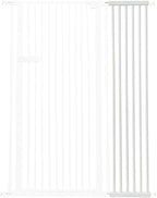 Lumizone Extra Tall Cat Gate Extension Kit 61.02" High Pressure Mounted 2025 New 12.60" Extra Wide 1.37" Gap No Drilling Tall Pet Gate for Dogs (White, 61.02" H x 12.60" W, Extension)