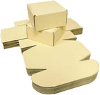 15 Pcs 6 x 6 x 3 inches Corrugated Cardboard Gift Boxes Recyclable Shipping Boxes for Mailing & Holidays, Wedding, Birthday, Gifts Packaging (Butter Yellow, 6 x 6 x 3")