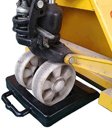 ROBLOCK Rubber Pallet Jack Chock Heavy Duty Wheel Chock, Pallet Jack Stopper for Truck 14.2" Length x 11.2" Width x 2" Height (1 Pack, Black)