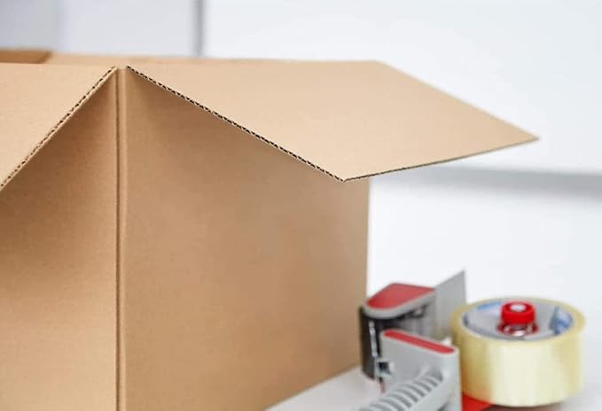 Secure Seal - 8x8x5 Pack of 25 Corrugated Cardboard Packing Shipping Mailing Moving Carton Boxes