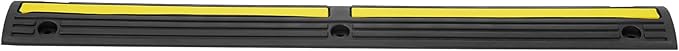 VEVOR 3.28 ft Cable Protector Ramp, 4 Pack of 1 Channel, 18000 lbs/axle Capacity Heavy Duty Rubber Speed Bumps, Floor Cord Cable Protector Wire Cover, for Residential Areas, Private Garages, Gardens