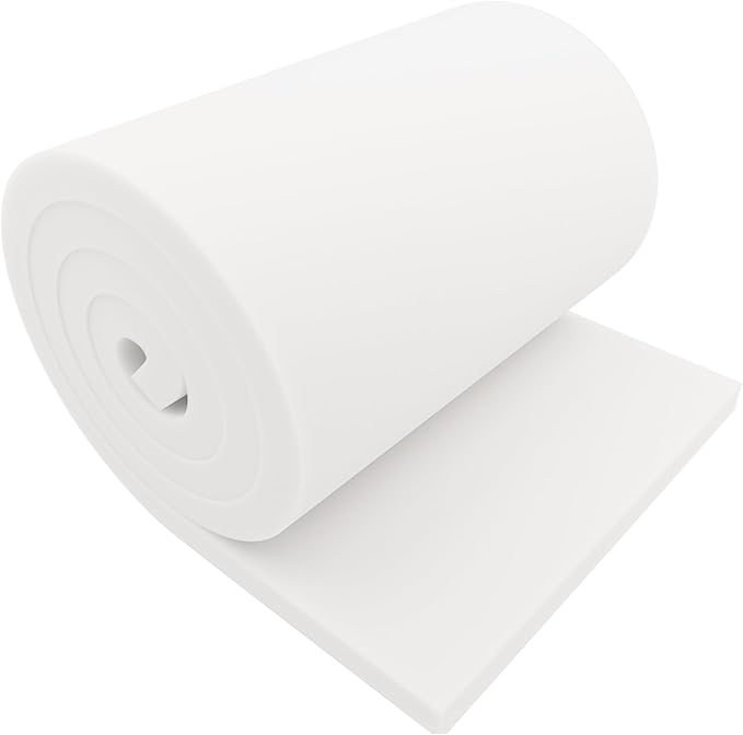 GoTo Foam 1" Height x 24" Width x 120" Length 44ILD (Firm) Upholstery Cushion Made in USA
