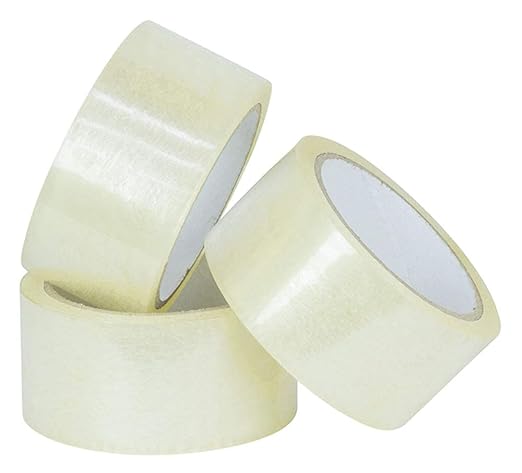 ABC Carton Sealing Tape 2.84 Inches Wide x 54.68 yd Length. 24 Rolls of Clear Moving Tape for Boxes. Box Tape for Moving, Packing, Shipping, and Mailing. 2 mil Thick Acrylic Shipping Tape Rolls