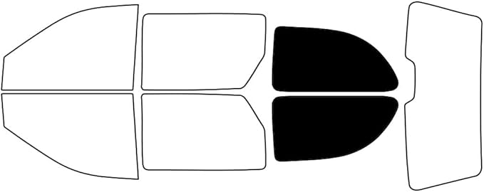 Rvinyl Window Tint Kit Compatible with Dodge Caravan 2001-2007 - Black 5% - Single Ply No Bubble Film - Do it Yourself Vehicle Cargo Precut Kit