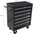 LuckyNote】Rolling Tool Chest, 6 Drawer Tool Box with Wheels, Heavy Duty Industrial Service Cart Storage Organizer with Locking System, Rolling Tool Box Organizer Tool Case for Garage, Repair Shop