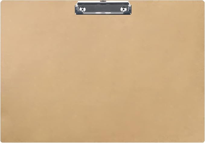 Acocony 11x17 Clipboard Landscape Extra Large Clipboard Hardboard Low Profile Clip 11 x 17 Clipping Board MDF Pack of 1