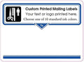 Custom Printed Shipping Labels with Your Logo, Image or Text Imprinted 1-Color Business Mailing Stickers, 4” x 3” Rolls (2000)