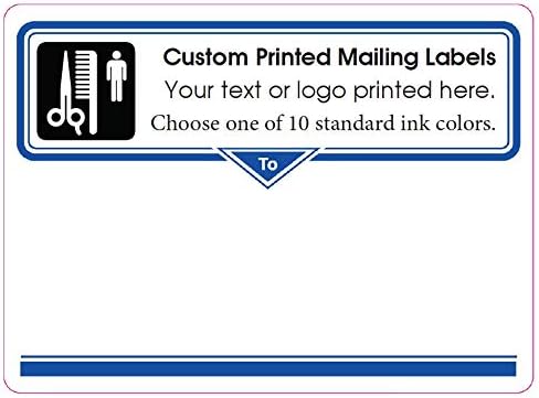 Custom Printed Shipping Labels with Your Logo, Image or Text Imprinted 1-Color Business Mailing Stickers, 4” x 3” Rolls (2000)