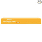 Amazon Basics Parchment Paper for Baking, Non-Stick, 90 Sq Ft Roll, (Pack of 12)