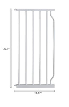 ALLAIBB Extra Wide Pressure Mounted Baby Gate Walk Through Child Kids Safety Toddler Tension White Long Large Pet Dog Gates with Extension for doorways Kitchen and Living Room (14.17"/36cm)
