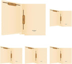 Pendaflex End Tab Fastener File Folder, Manila Folders with Two 2" Bonded Prong Fasteners, Reinforced Straight Cut Tabs, 50 Per Box (44710) (Pack of 5)