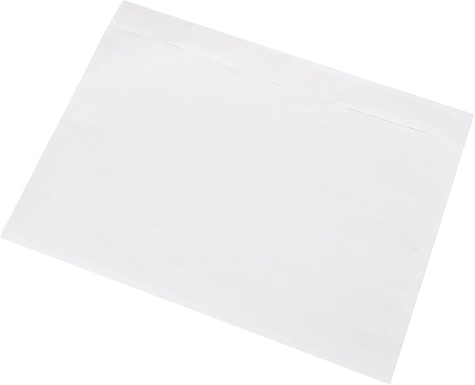 SJPACK 7.5" x 5.5" Shipping Label Sleeves, Clear Adhesive Top Loading Packing List, Label Envelopes Pouches - 500 packs