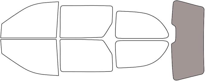 Rvinyl Window Tint Kit Compatible with Dodge Caravan 2001-2007 - Rear Windshield Precut Kit - 50%