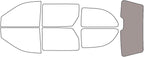 Rvinyl Window Tint Kit Compatible with Dodge Caravan 2001-2007 - Rear Windshield Precut Kit - 50%