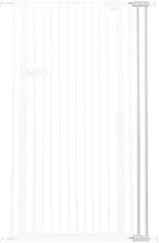 Lumizone Extra Tall Cat Gate Extension Kit 55.12" High Pressure Mounted 2025 New 4.13" Extra Wide 1.37" Gap No Drilling Tall Pet Gate for Dogs (White, 55.12" H x 4.13" W, Extension)