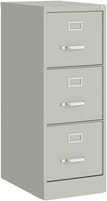 UrbanPro 3 Drawers 40.19" Vertical Light Gray Metal Filing Cabinet Lockable Pre-Assembled Stationary Letter Size for Home, Office