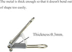 HAHIYO Binder Clips Paper Clamps Spring Steel Sturdy 0.98 inches Width 0.31 Inch Capacity No Sharp Edges Heavy Duty Tight Grip Reusable White Metal Bright Finish for Home Office School 25 Pack
