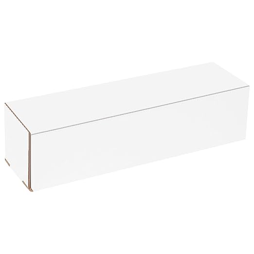 Box USA BMLRBL 13 1/2"L x 3 1/2"W x 3 1/2"H, White (Pack of 50)
