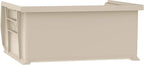 Akro-Mils 30235 AkroBins Plastic Storage Bins, Space-Saving Stackable Bins for Garage, Pantry, Craft Organization, 11" x 11" x 5", Stone, 6-Pack