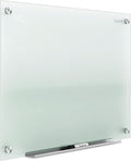 Quartet Whiteboard, Glass Dry Erase Board, Non-Magnetic, 36"W x 24"H, Infinity Frameless Mounting, Frosted Surface, Accessory Tray, and 1 Dry Erase Marker (G3624F)