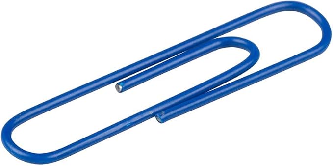 JAM PAPER Colorful Jumbo Paper Clips - Large 2 Inch - Dark Blue Paperclips - 75/Pack