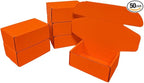 50 Pcs 4.3 x 3.1 x 2 inches Mini Size Corrugated Cardboard Gift Boxes Recyclable Shipping Boxes for Packing Jewelry Ornament Gift Craft Packaging Supplier (Orange Red, 4.3 x 3.1 x 2")