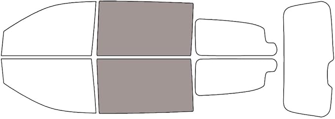 Rvinyl Window Tint Kit Compatible with Dodge Grand Caravan 2008-2020 - Back Precut Kit - 50%