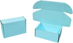 50 Pcs 4.3 x 3.1 x 2 inches Mini Size Corrugated Cardboard Gift Boxes Recyclable Shipping Boxes for Packing Jewelry Ornament Gift Craft Packaging Supplier (Sky Blue, 4.3 x 3.1 x 2")