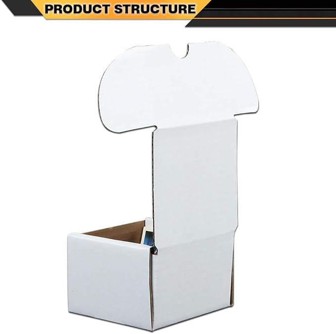 10pcs New Max Pro 200 count Cardboard Baseball/Trading Card Storage Boxes box White Corrugated Paper