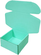 15 Pcs 6 x 6 x 3 inches Corrugated Cardboard Gift Boxes Recyclable Shipping Boxes for Mailing & Holidays, Wedding, Birthday, Gifts Packaging (Mint green, 6 x 6 x 3")